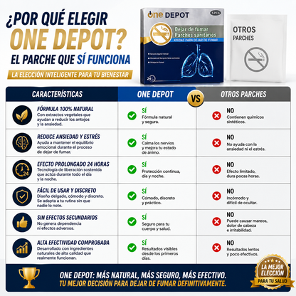 SmokeFree™ Parches naturales para dejar de fumar Sin ansiedad. Sin recaídas. Sin esfuerzo.