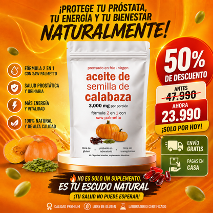PumpVital™ — Protector prostático · Equilibrio hormonal · Apoyo al flujo urinario